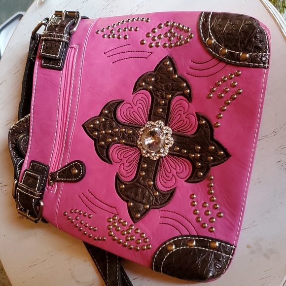 Montana West Handbags - Maltese Cross Pink Crossbody